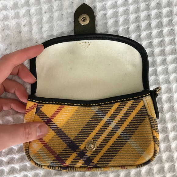 Yellow Plaid Dooney and Bourke Wristet - Picture 2 of 6